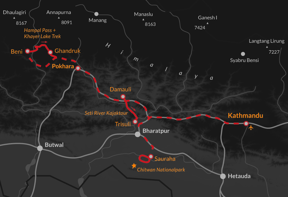 Karte-Nepal