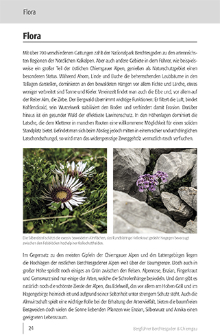 Eine Seite aus dem Buch Bergfuehrer Berchtesgaden und Chiemgau